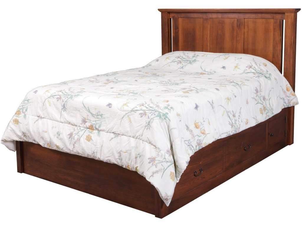 Elegance Queen Pedestal Bed With 60" Wide Drawers